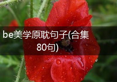 be美学原耽句子(合集80句)