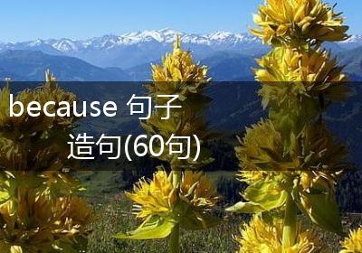 because 句子 造句(60句)