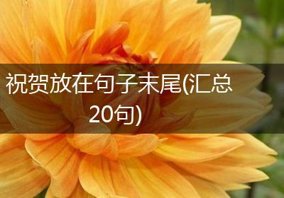 祝贺放在句子末尾(汇总20句)