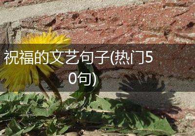 祝福的文艺句子(热门50句)