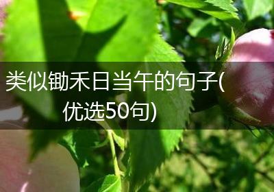 类似锄禾日当午的句子(优选50句)