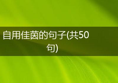 自用佳茵的句子(共50句)