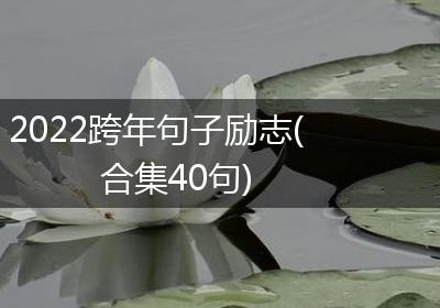 2022跨年句子励志(合集40句)