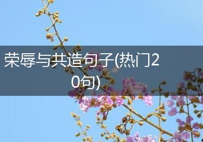荣辱与共造句子(热门20句)
