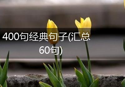 400句经典句子(汇总60句)