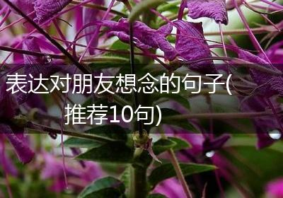 表达对朋友想念的句子(推荐10句)