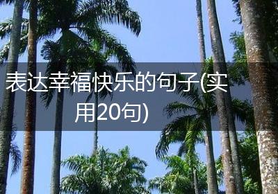 表达幸福快乐的句子(实用20句)