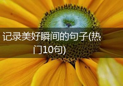 记录美好瞬间的句子(热门10句)