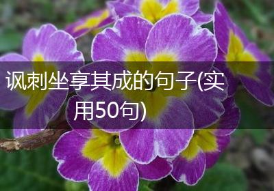 讽刺坐享其成的句子(实用50句)