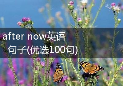 after now英语句子(优选100句)