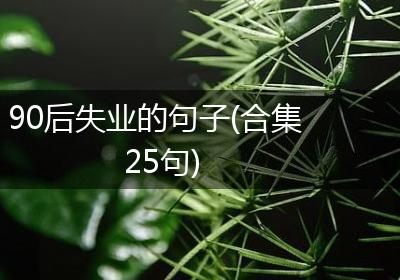 90后失业的句子(合集25句)