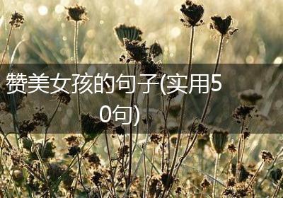 赞美女孩的句子(实用50句)