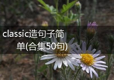 classic造句子简单(合集50句)