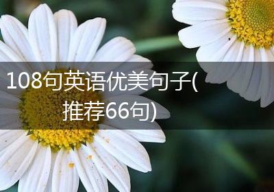 108句英语优美句子(推荐66句)