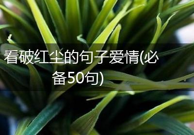 看破红尘的句子爱情(必备50句)