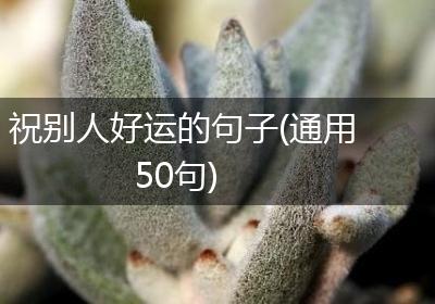 祝别人好运的句子(通用50句)