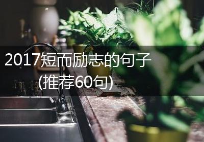 2017短而励志的句子(推荐60句)