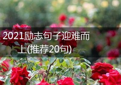 2021励志句子迎难而上(推荐20句)