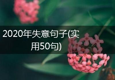 2020年失意句子(实用50句)