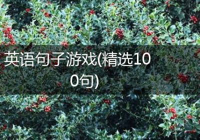 英语句子游戏(精选100句)