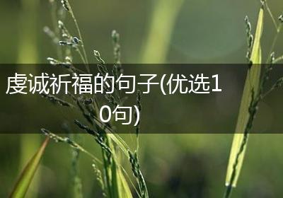 虔诚祈福的句子(优选10句)