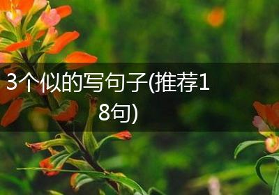 3个似的写句子(推荐18句)