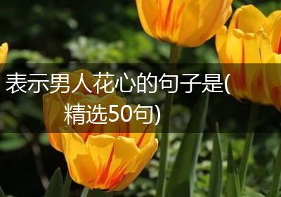 表示男人花心的句子是(精选50句)