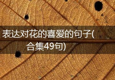 表达对花的喜爱的句子(合集49句)