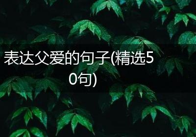 表达父爱的句子(精选50句)