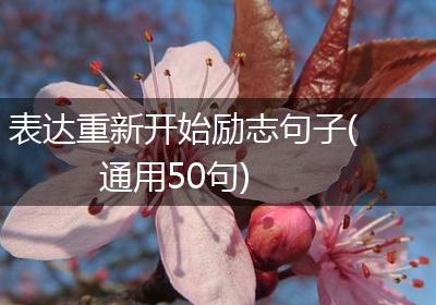 表达重新开始励志句子(通用50句)