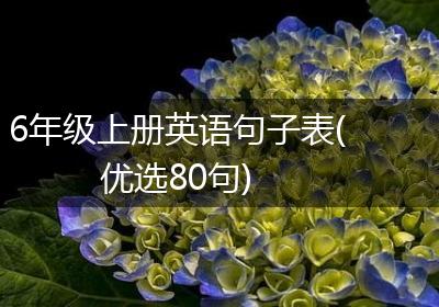 6年级上册英语句子表(优选80句)