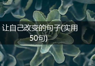 让自己改变的句子(实用50句)