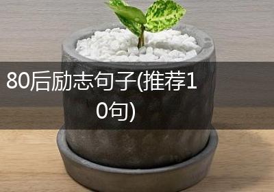 80后励志句子(推荐10句)