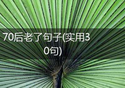 70后老了句子(实用30句)