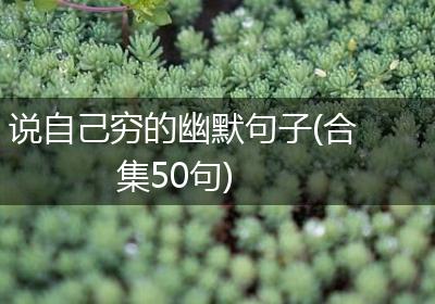说自己穷的幽默句子(合集50句)