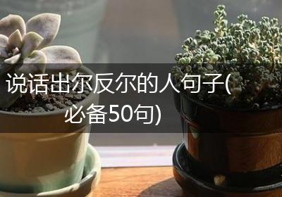 说话出尔反尔的人句子(必备50句)