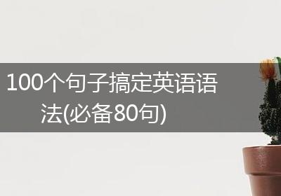 100个句子搞定英语语法(必备80句)