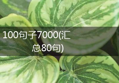 100句子7000(汇总80句)