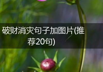 破财消灾句子加图片(推荐20句)