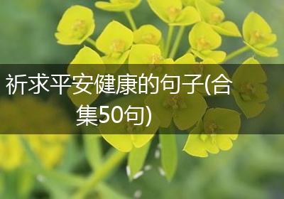 祈求平安健康的句子(合集50句)
