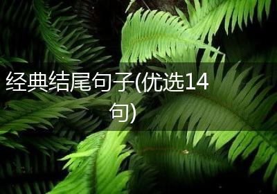 经典结尾句子(优选14句)