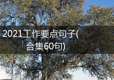 2021工作要点句子(合集60句)