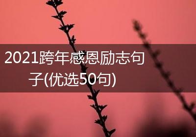 2021跨年感恩励志句子(优选50句)