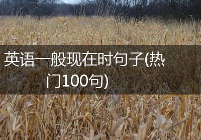 英语一般现在时句子(热门100句)