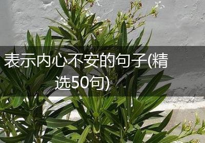 表示内心不安的句子(精选50句)