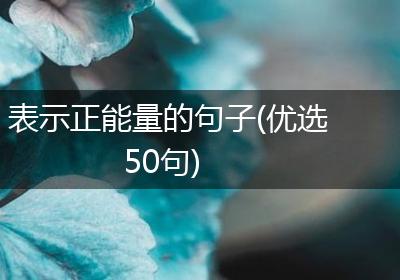 表示正能量的句子(优选50句)