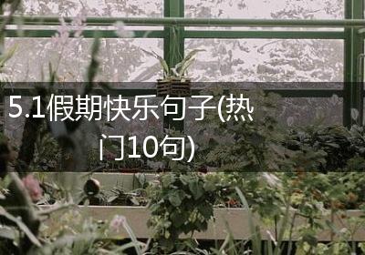 5.1假期快乐句子(热门10句)