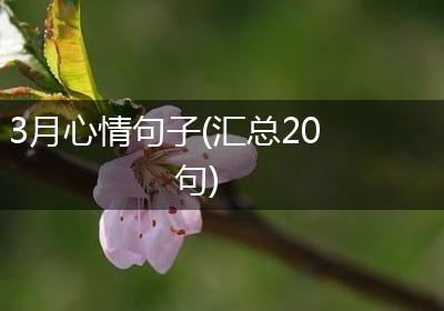 3月心情句子(汇总20句)