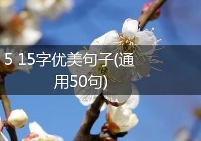5 15字优美句子(通用50句)