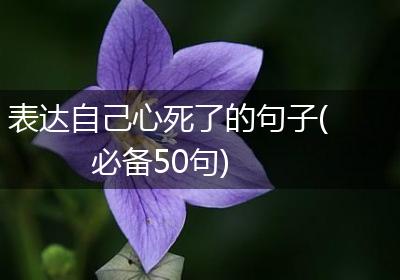 表达自己心死了的句子(必备50句)